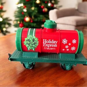 EzTEC North Pole Express Oil Tanker Replacement Train Car G Gauge Happy Holidays